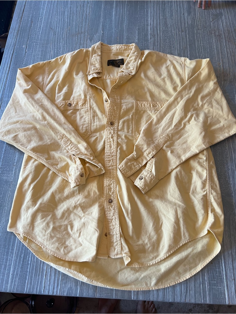 Eddie Bauer Pale Butter Yellow Lightweight Shirt Jacket